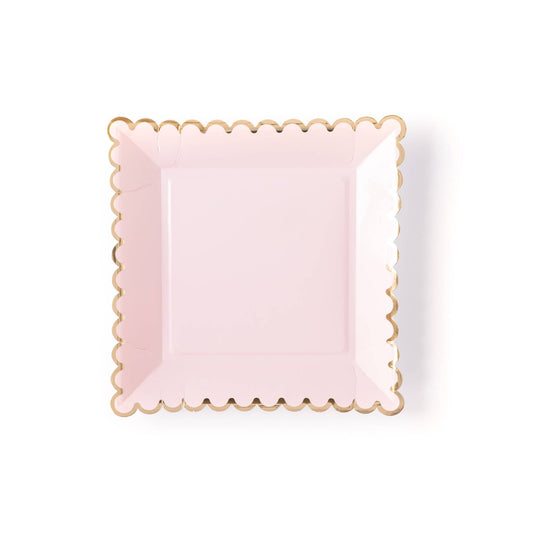 Blush Pink Scalloped 9" Paper Plates