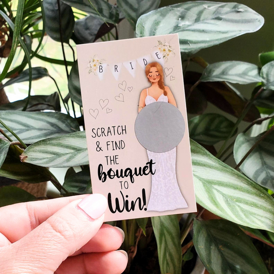 Boho Bridal Shower Scratch Off Card Game - 30 cards