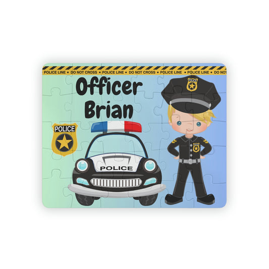 Police Officer Personalized Puzzle - 30 piece